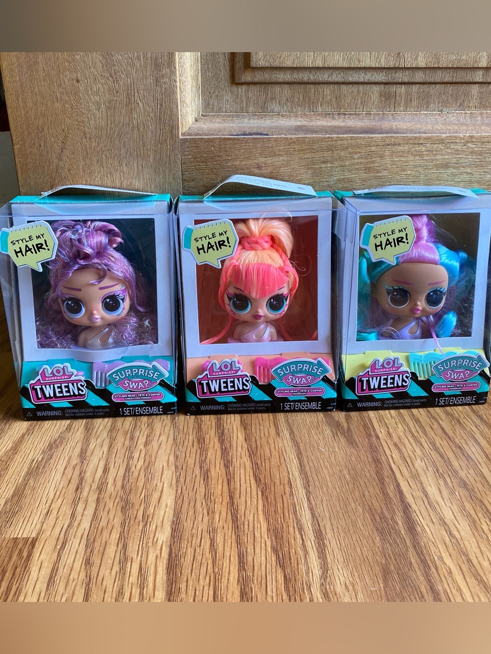 Lot of 3 LOL Surprise Tweens Surprise Swap Style My Hair Styling Head NEW